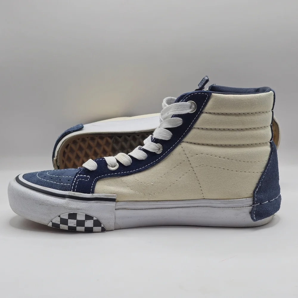 Vans Vault Sk8 Hi Cut And Paste Dress Blues Off White Supreme Bape
